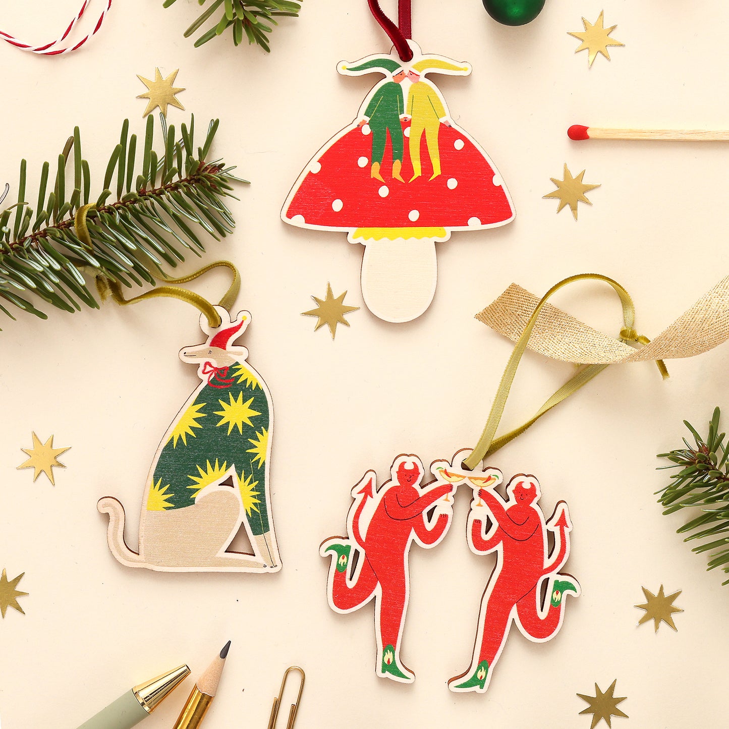 Kissing Elves Christmas Tree Decoration image 7