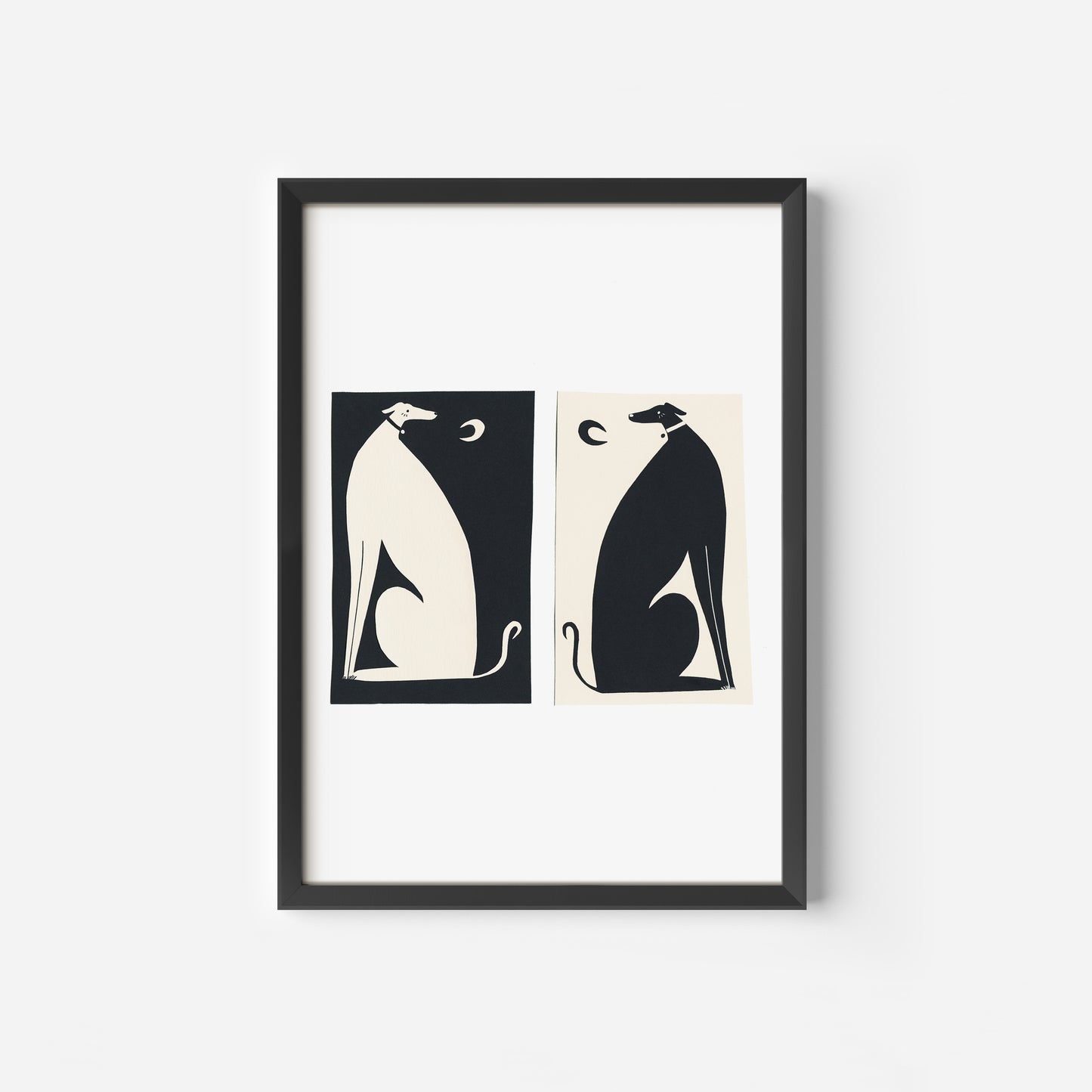 Black And White Dogs Art Print image 8