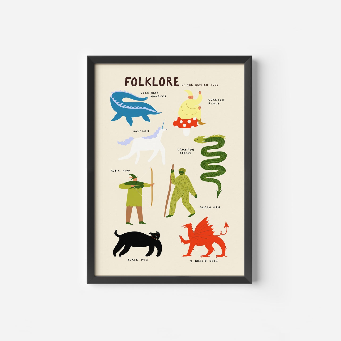 British Isles Folklore Creatures Art Print image 6