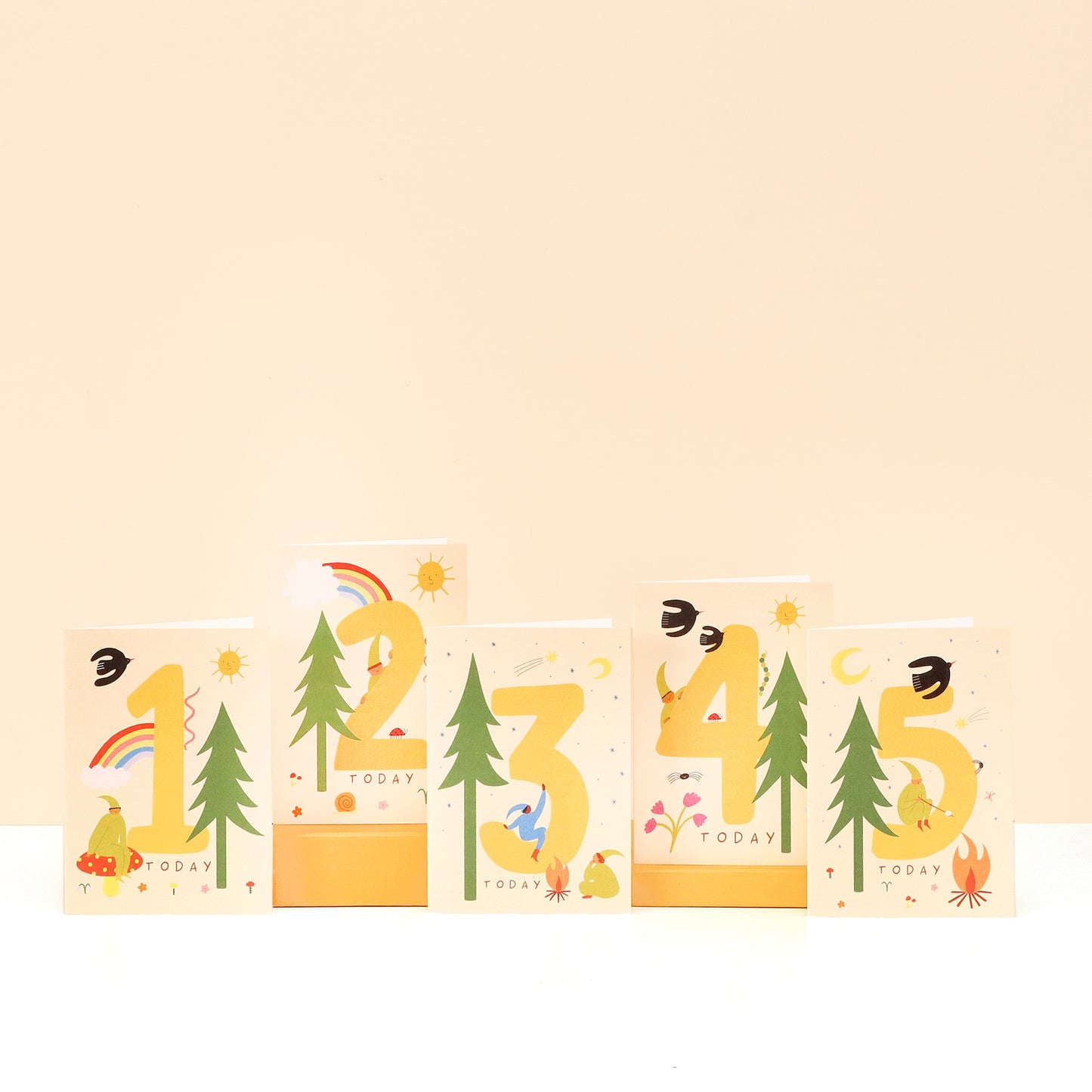 Folky Age 4 Birthday Card