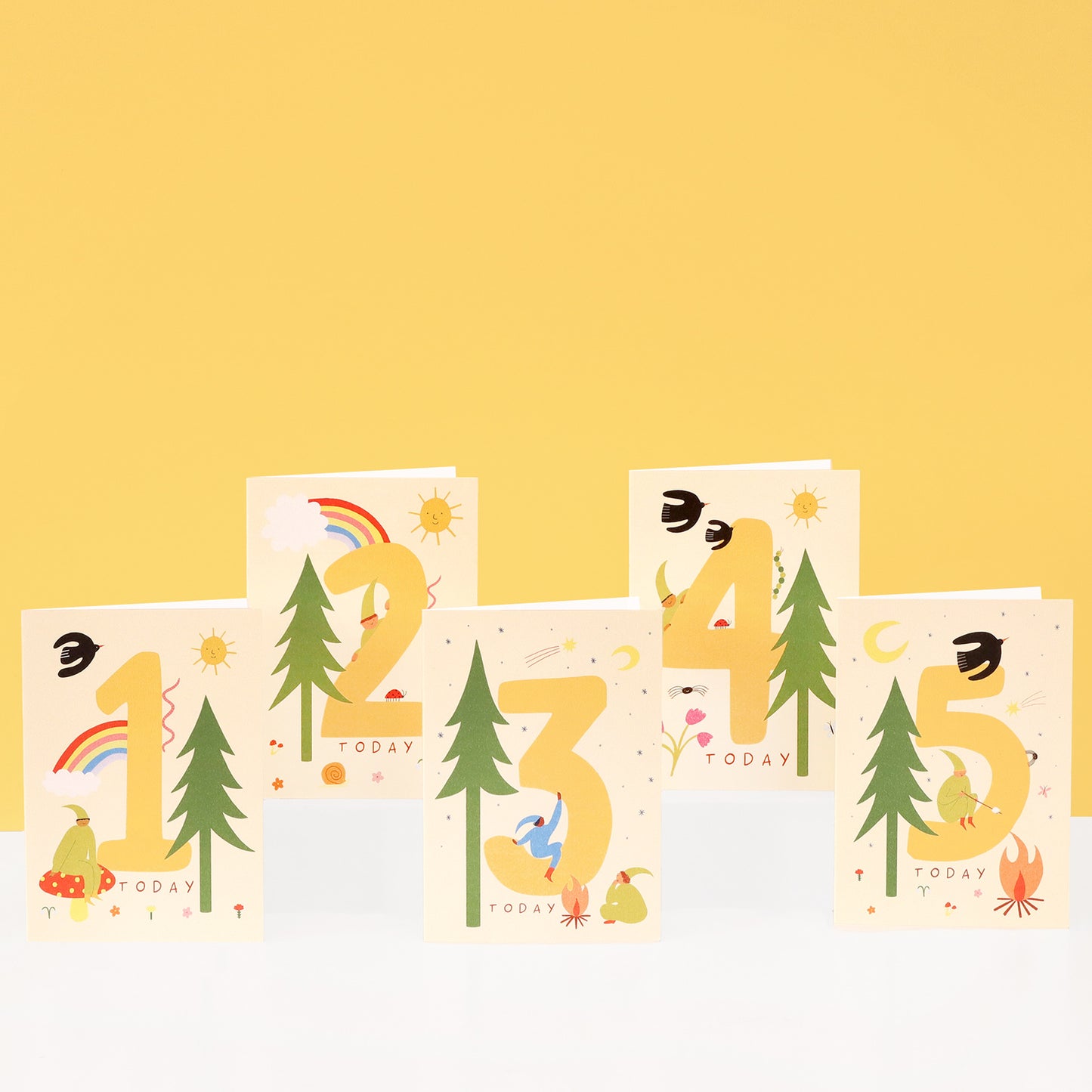 Folky Age 5 Birthday Card