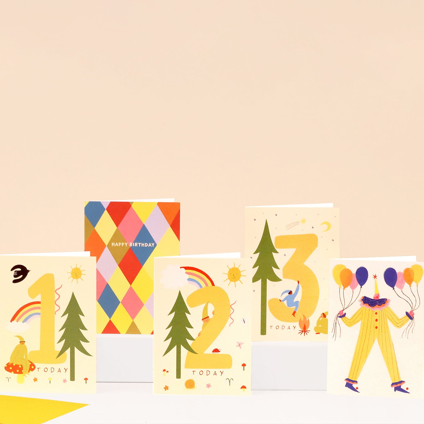 Folky Age 3 Birthday Card