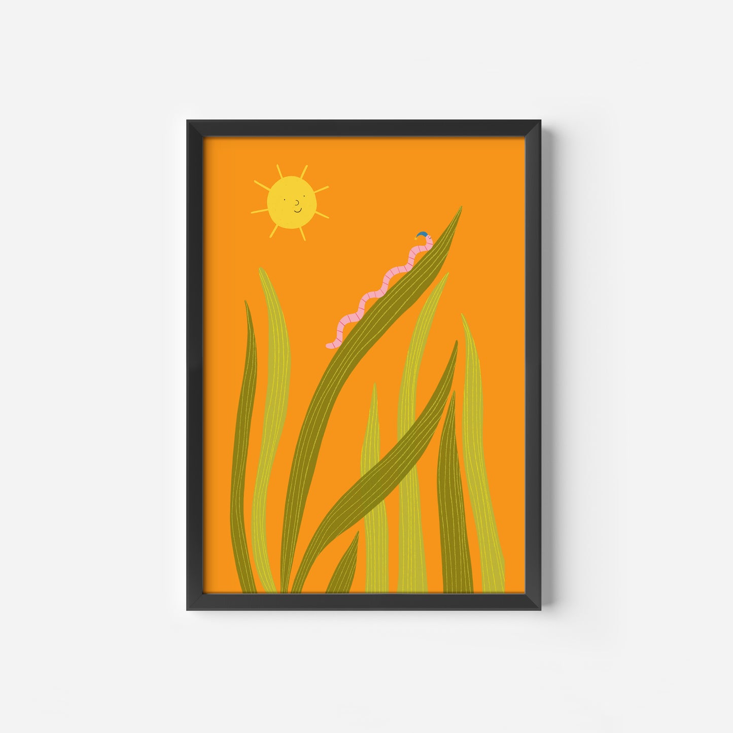 Folky Worm Art Print image 2