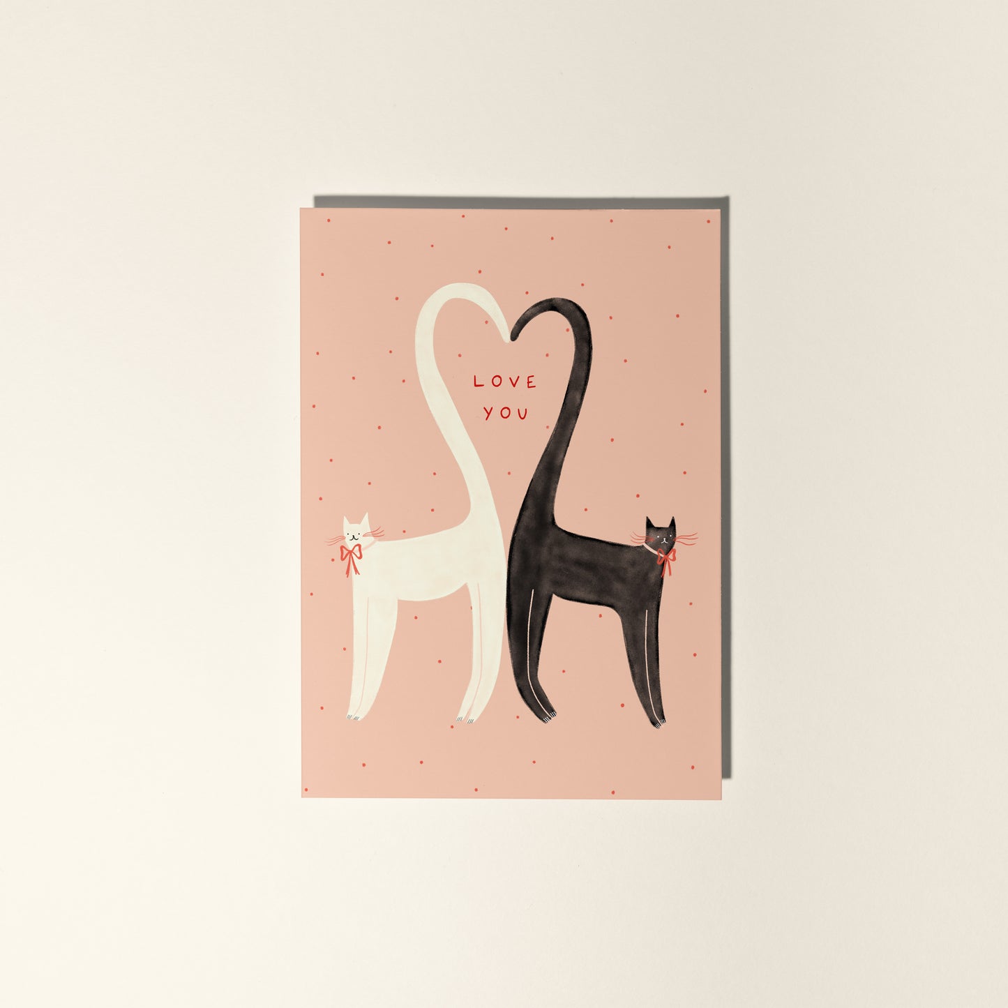 Heart Tails Cats Love Card image 2