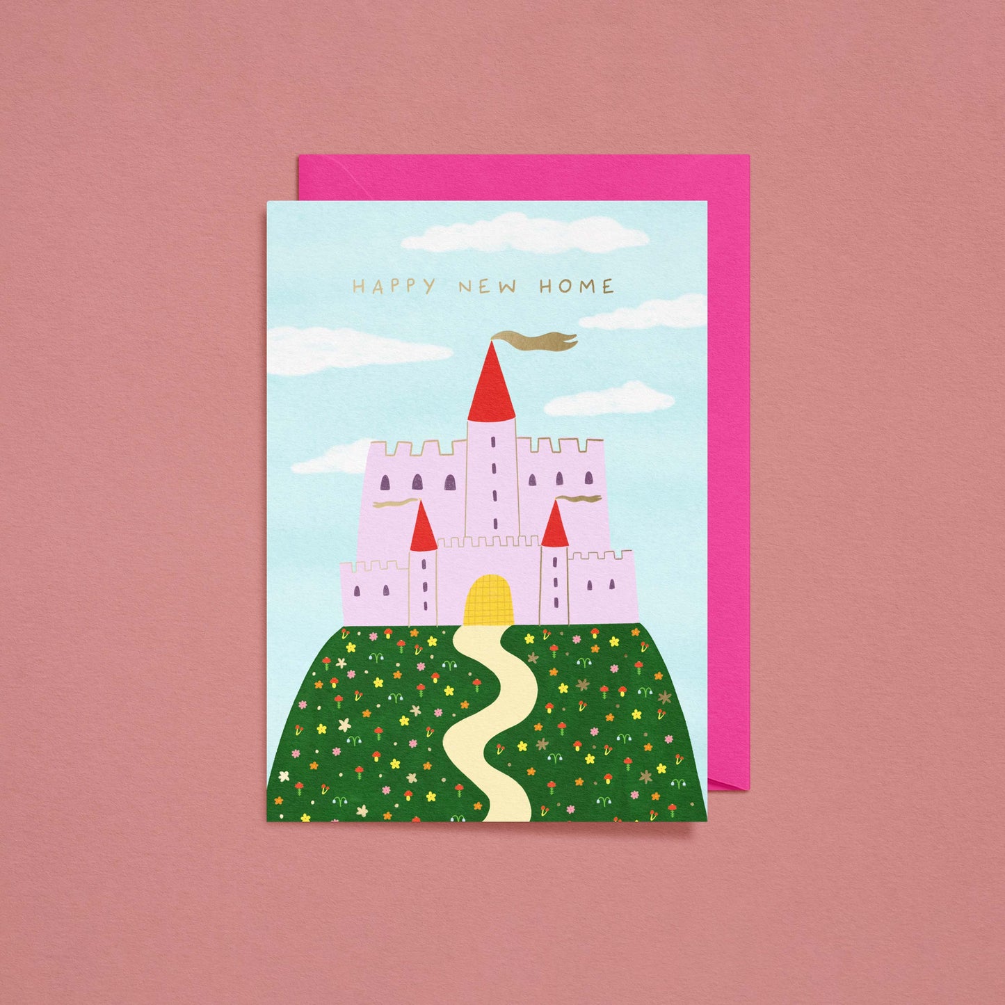 Castle Happy New Home Card | Gold Foiled Card