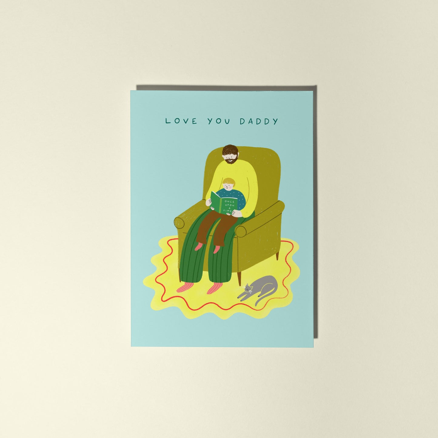 Love You Daddy Reading Card