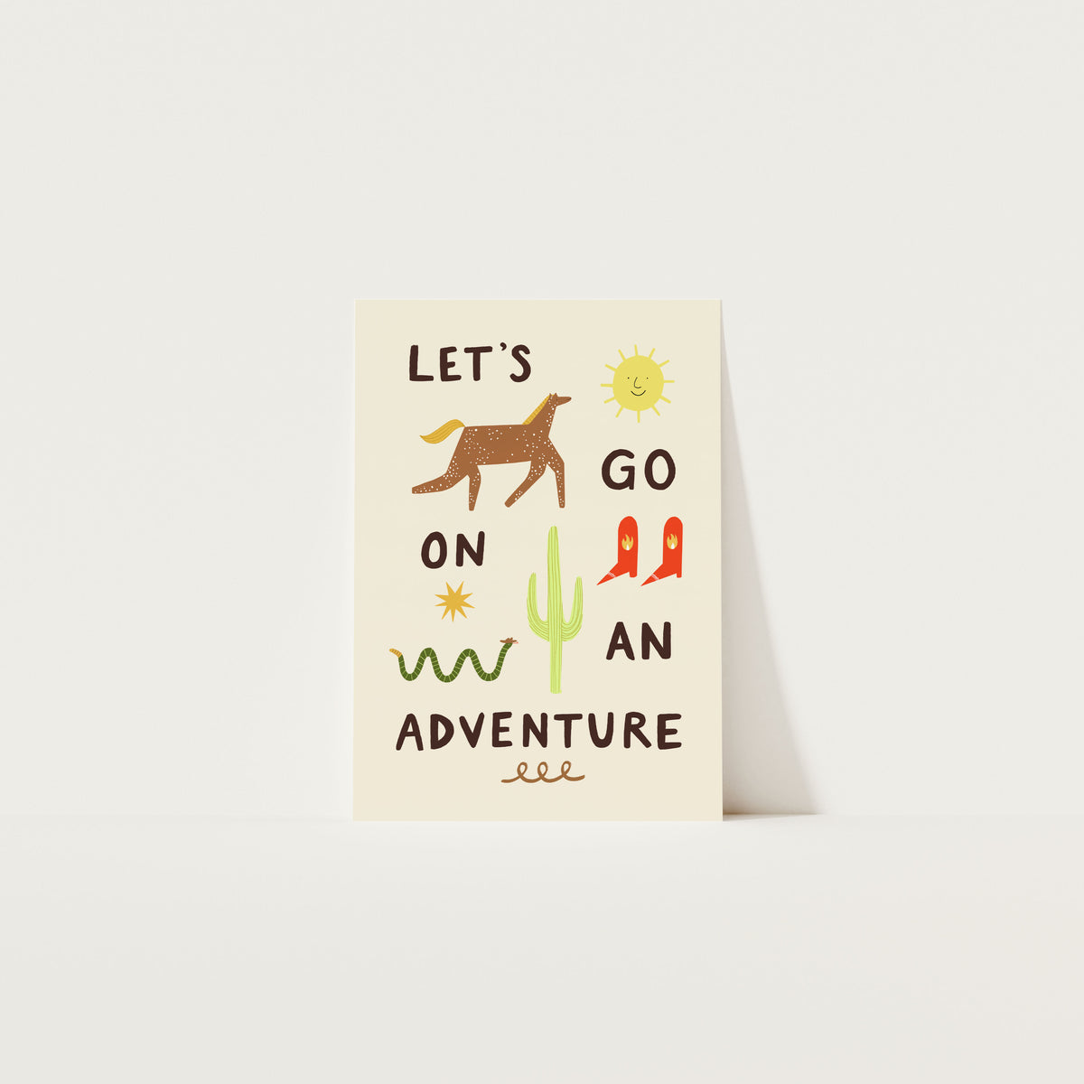 Let's Go On An Adventure Art Print A4
