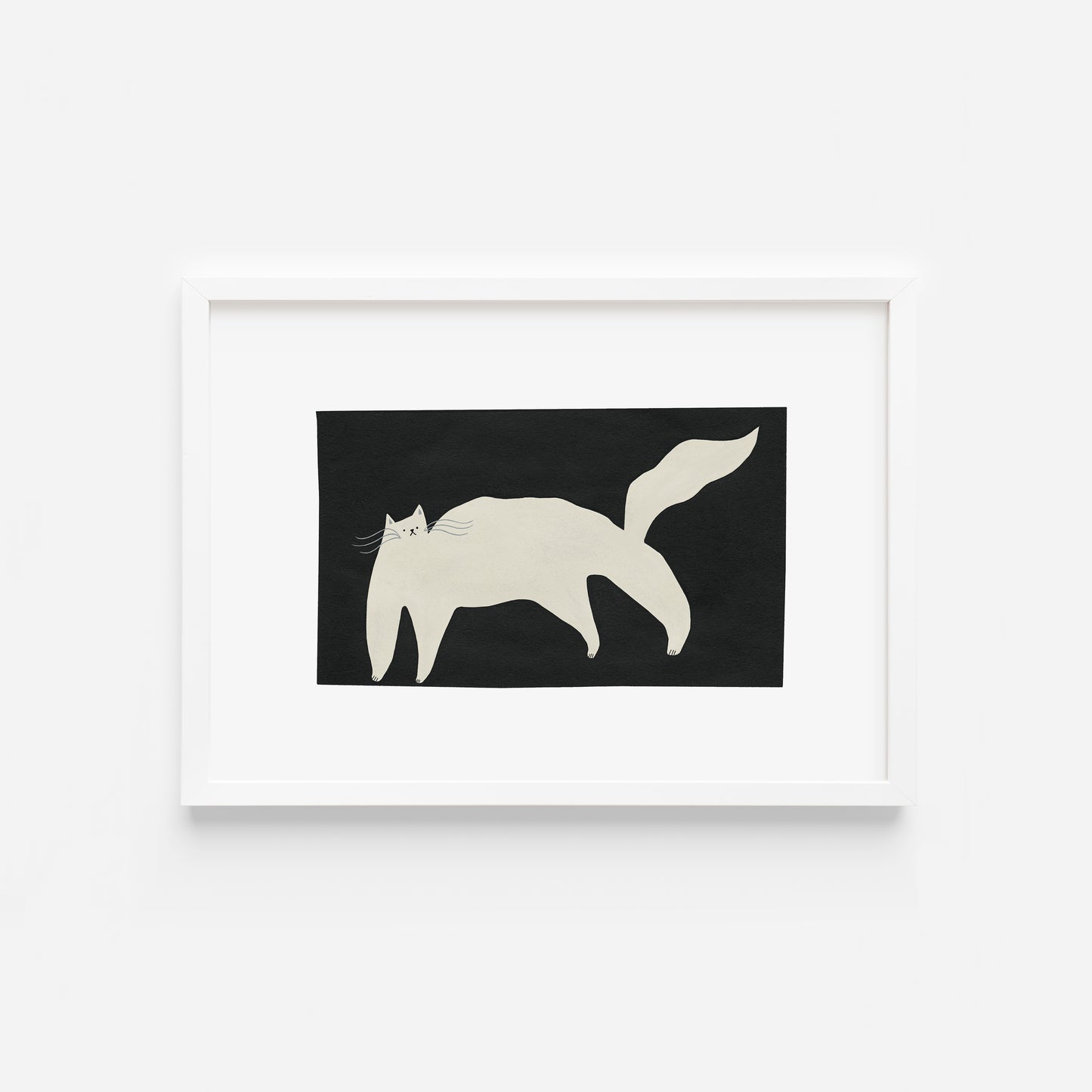 White Cat Art Print image 9