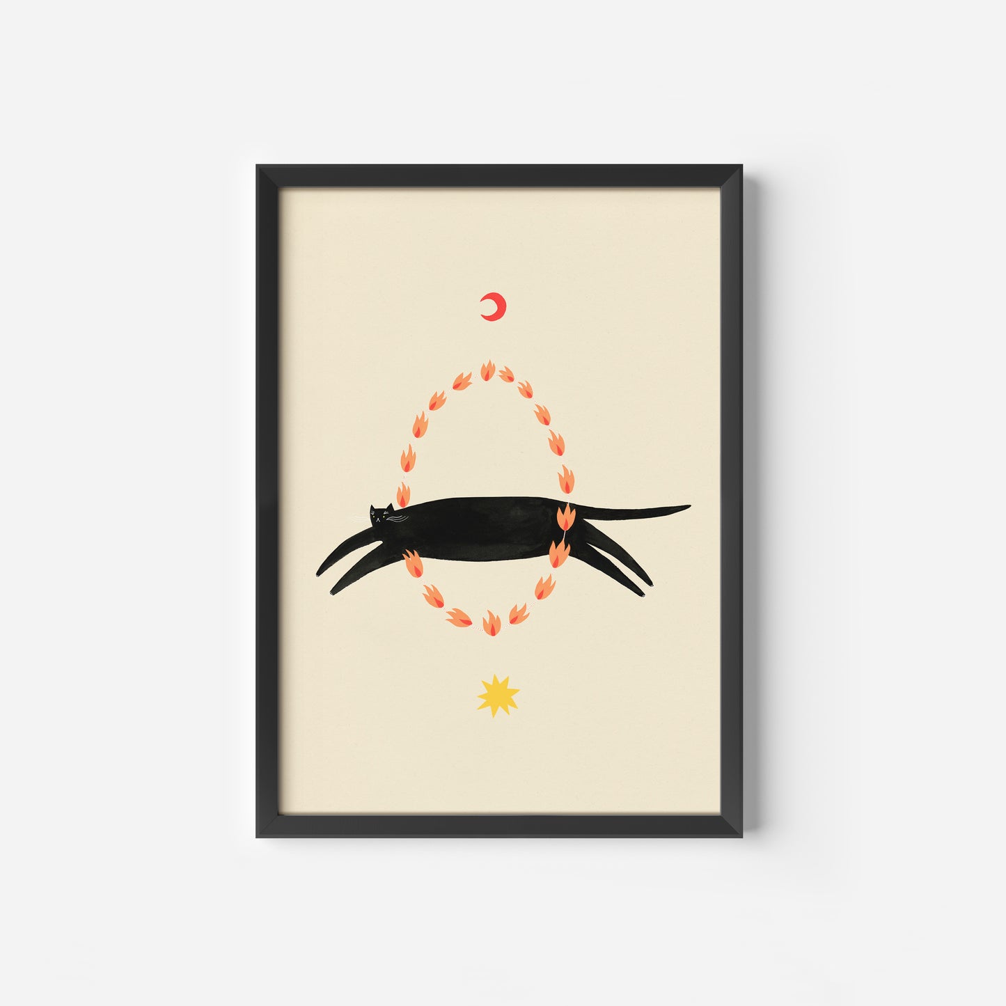 Fiery Circus Cat Art Print image 8