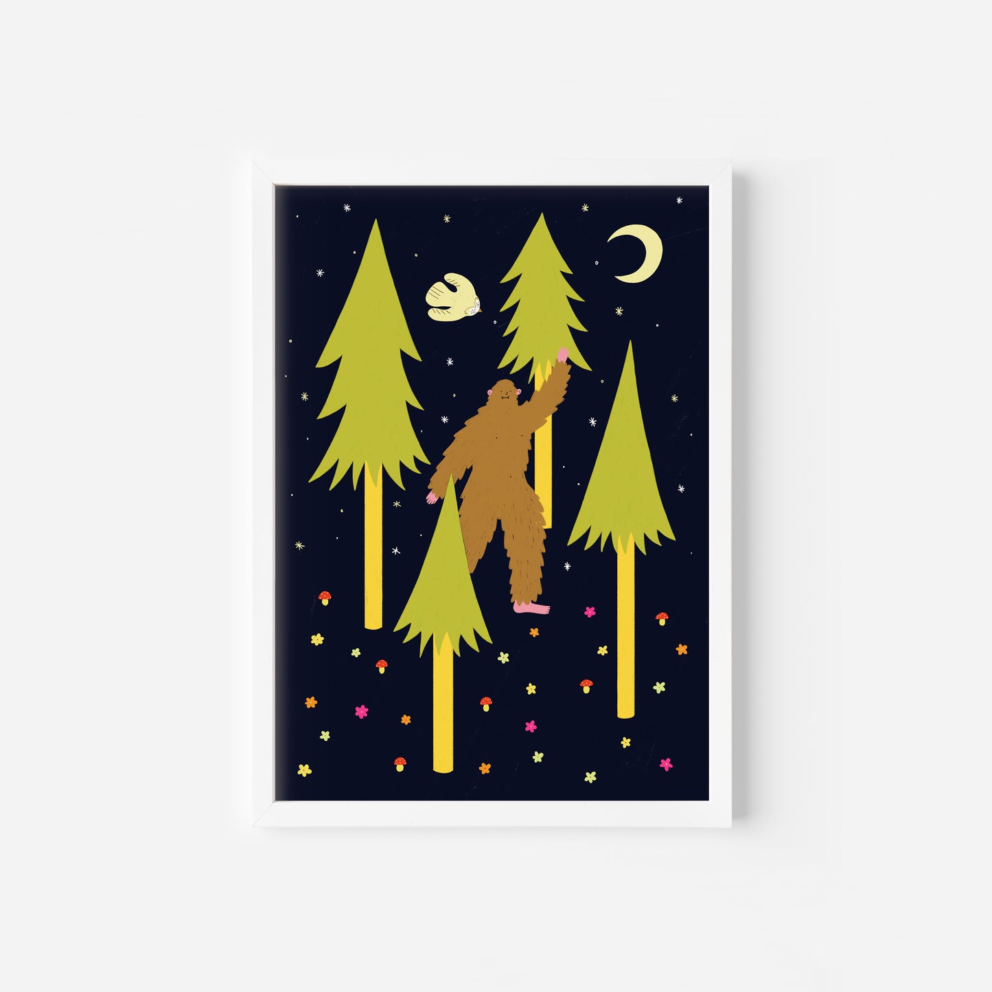 Folky Bigfoot Art Print image 1
