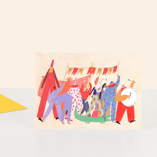 Circus Parade New Baby Card image 1
