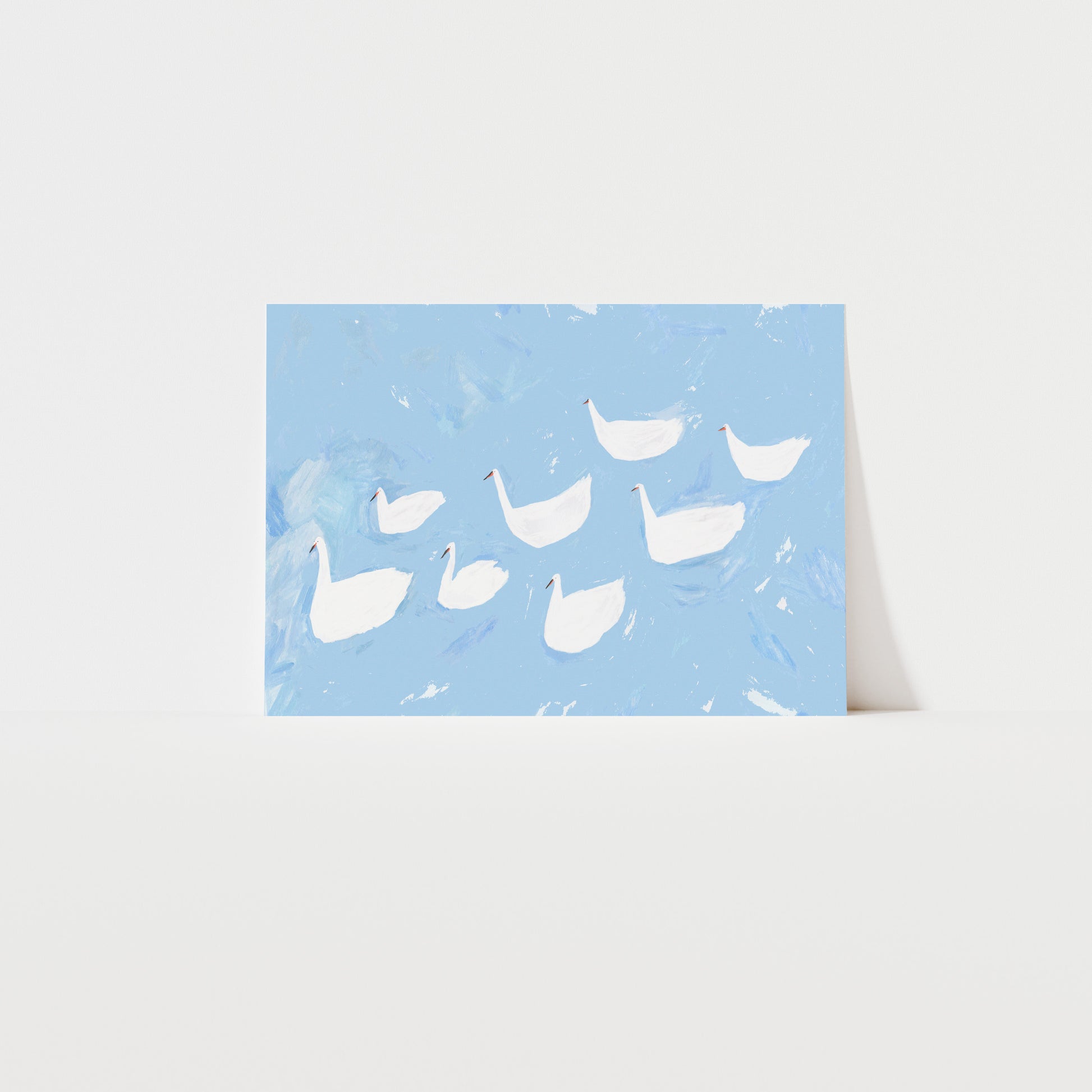 Delicate Swans Art Print image 0