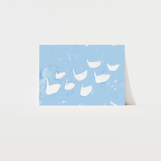 Delicate Swans Art Print image 0