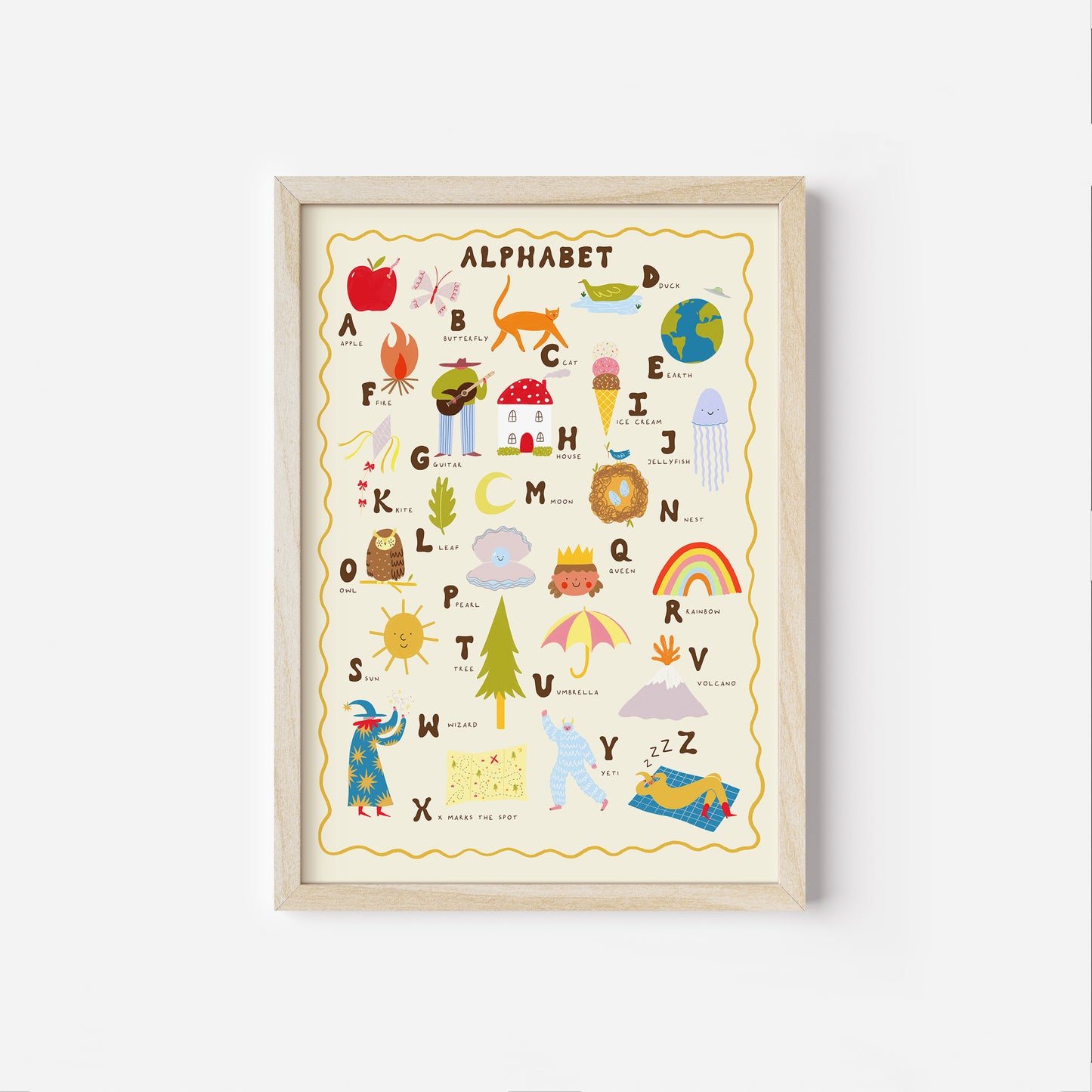 Illustrated Alphabet Art Print image 3