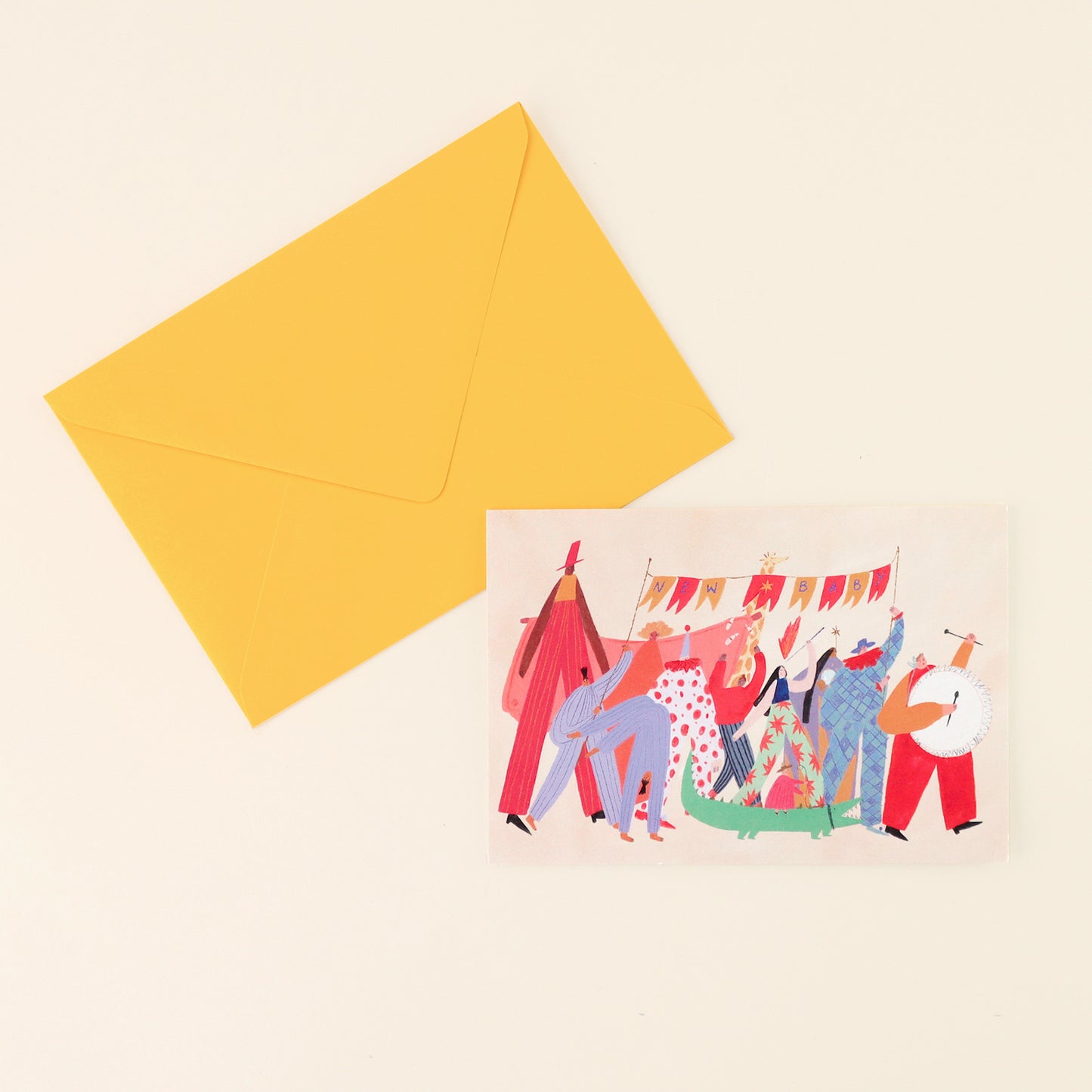 Circus Parade New Baby Card image 0