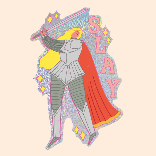Slay Fantasy Girl Glitter Sticker image 0