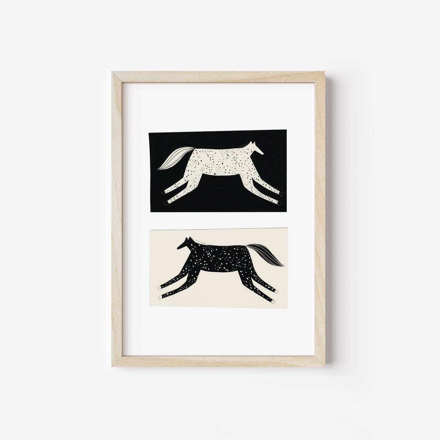 Black And White Horse Art Print image 7
