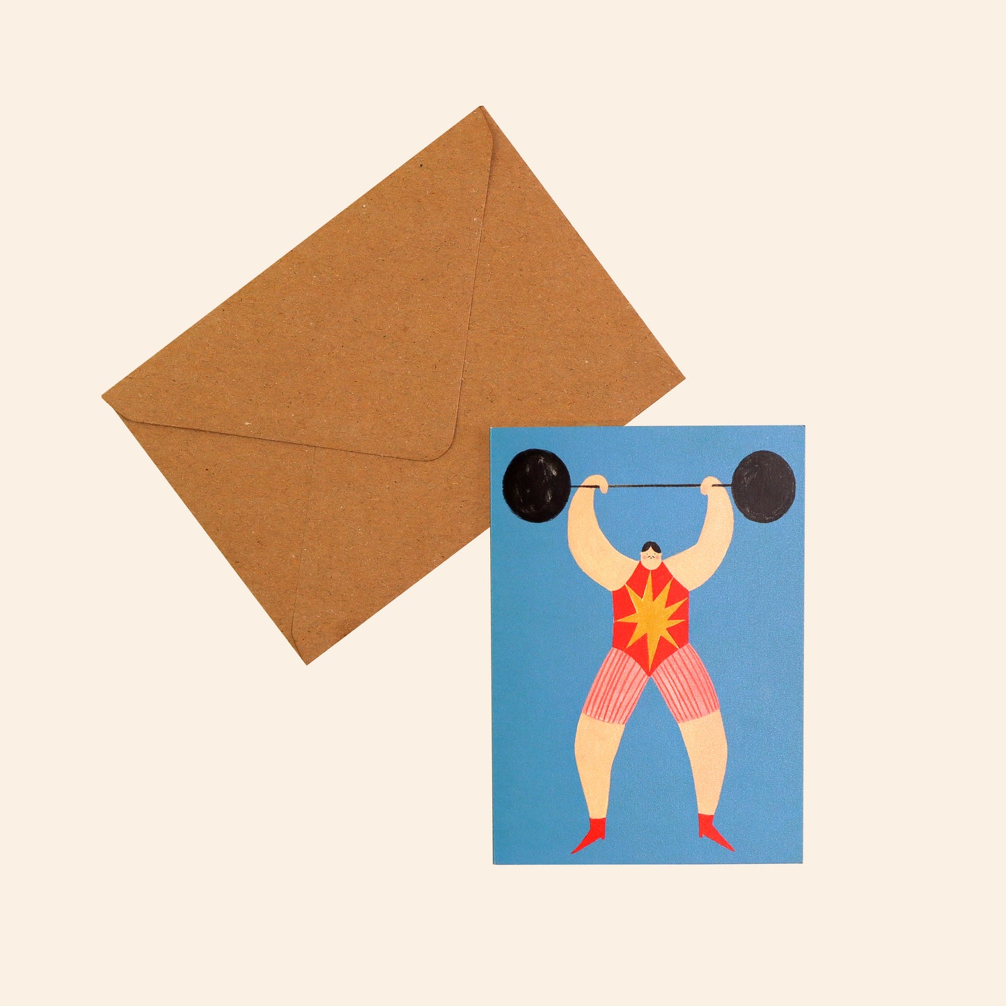 Strong Man Greeting Card image 2