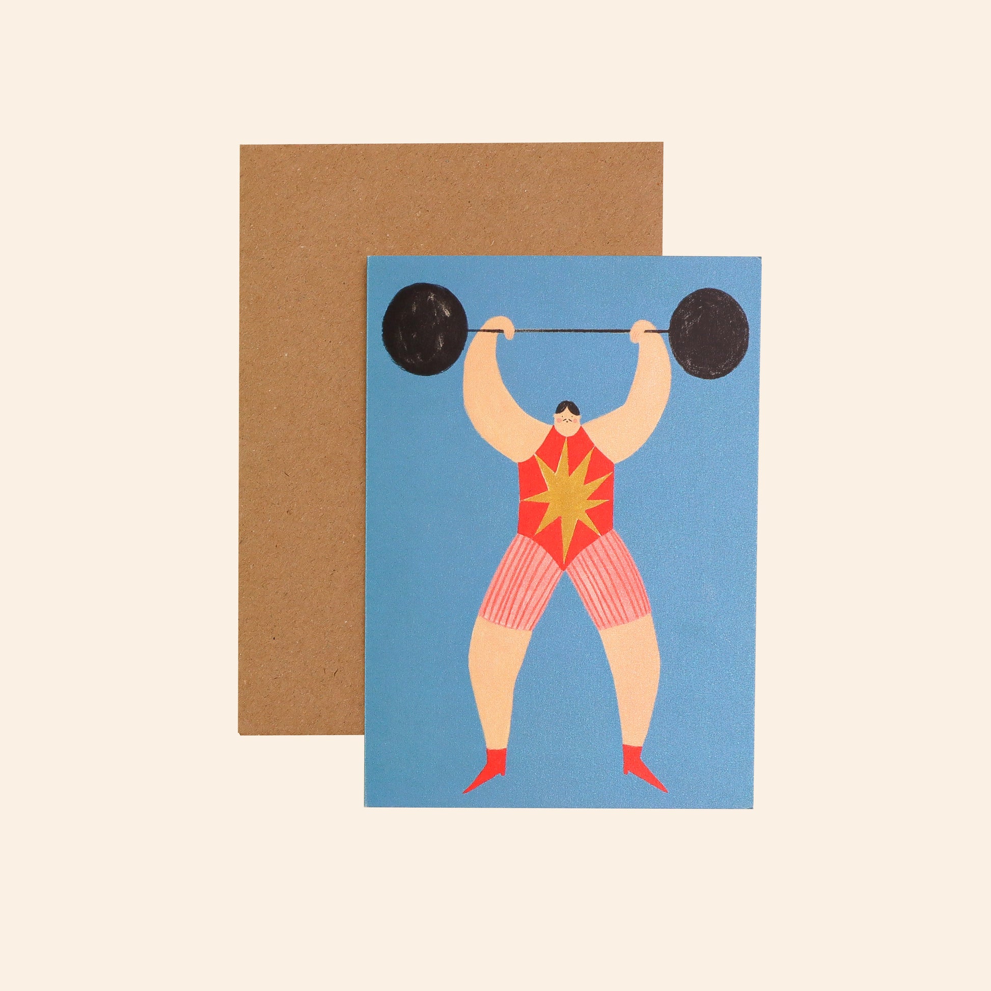 Strong Man Greeting Card image 1