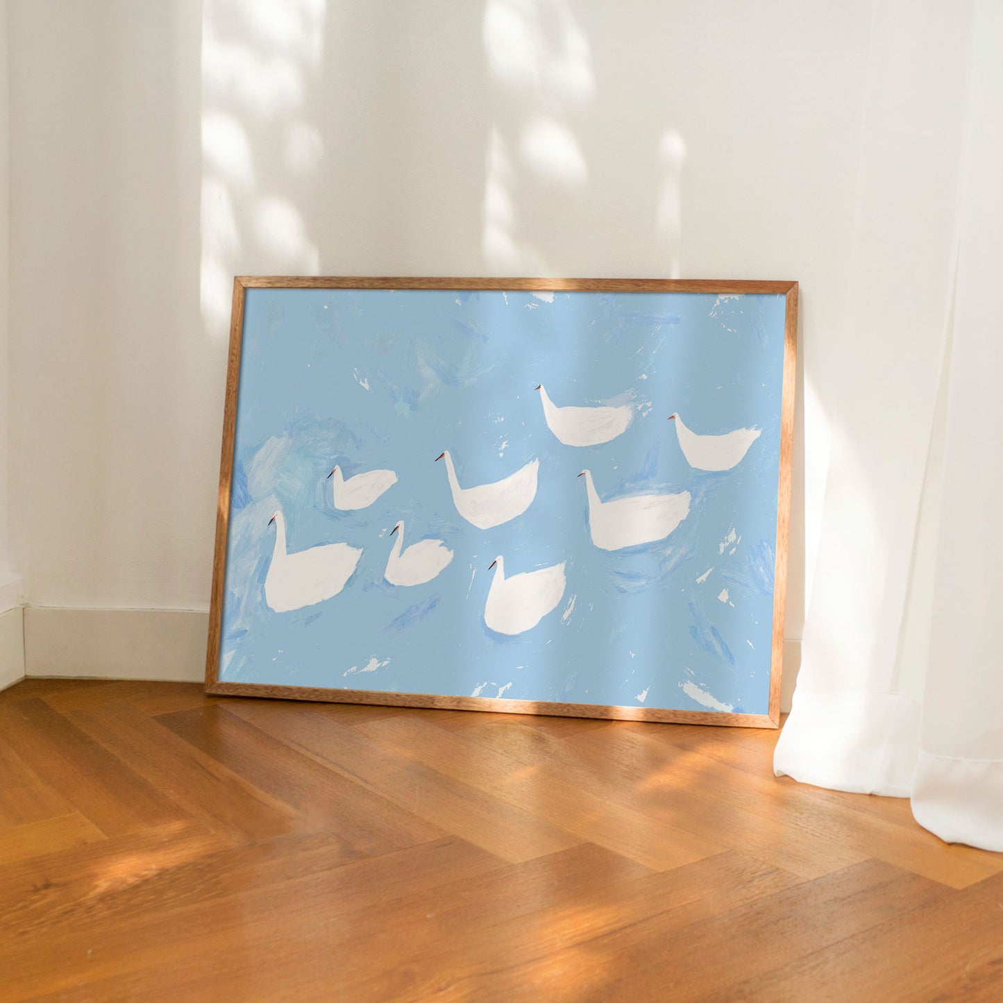 Delicate Swans Art Print image 1
