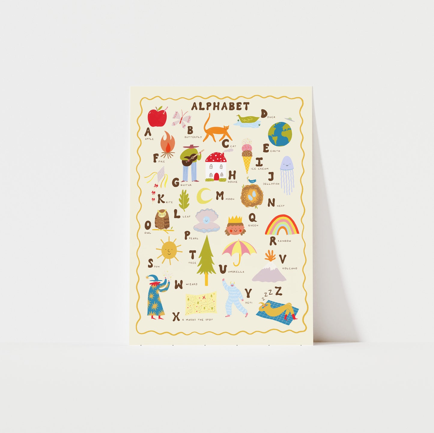 Illustrated Alphabet Art Print image 0