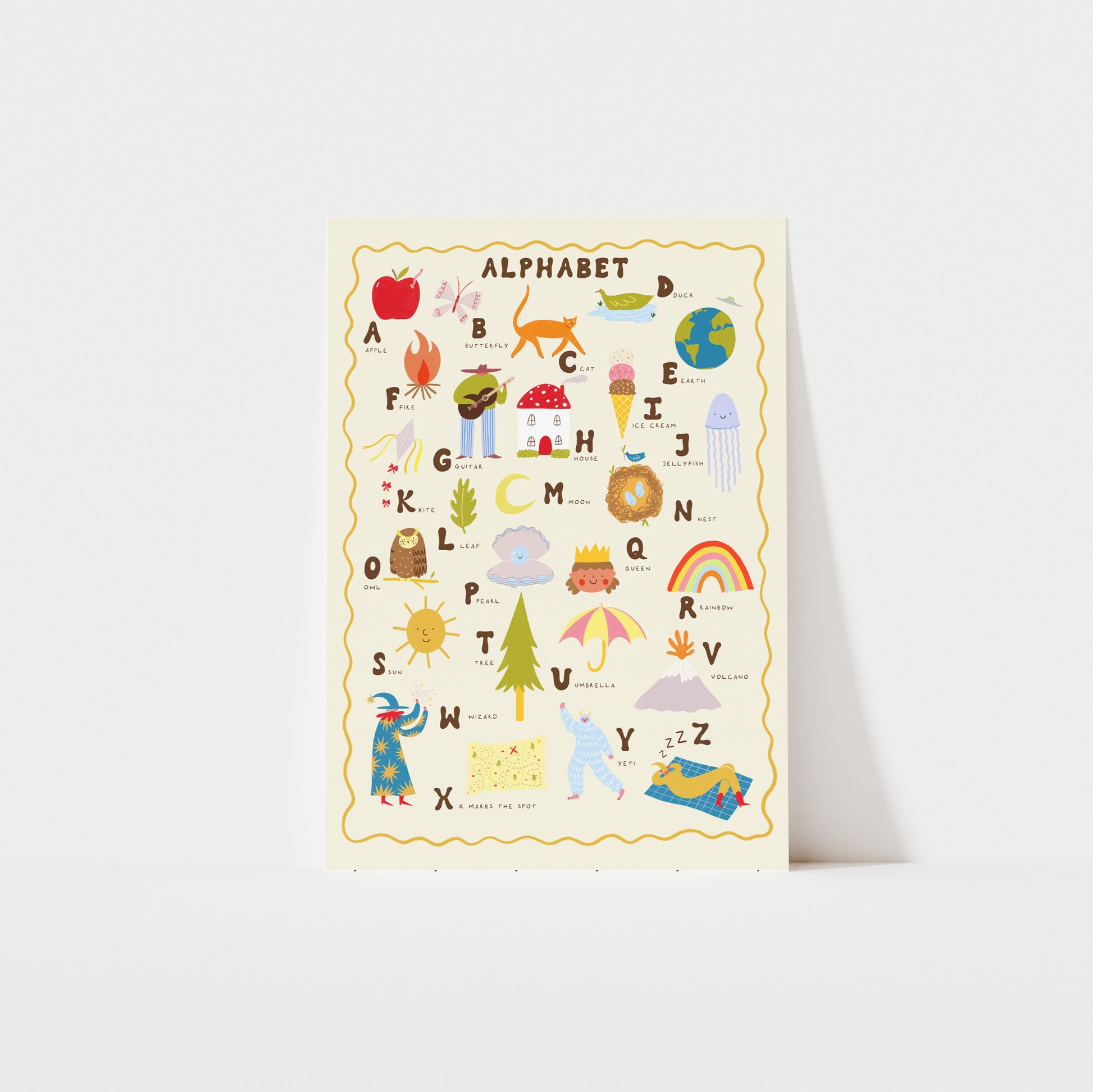 Illustrated Alphabet Art Print image 0