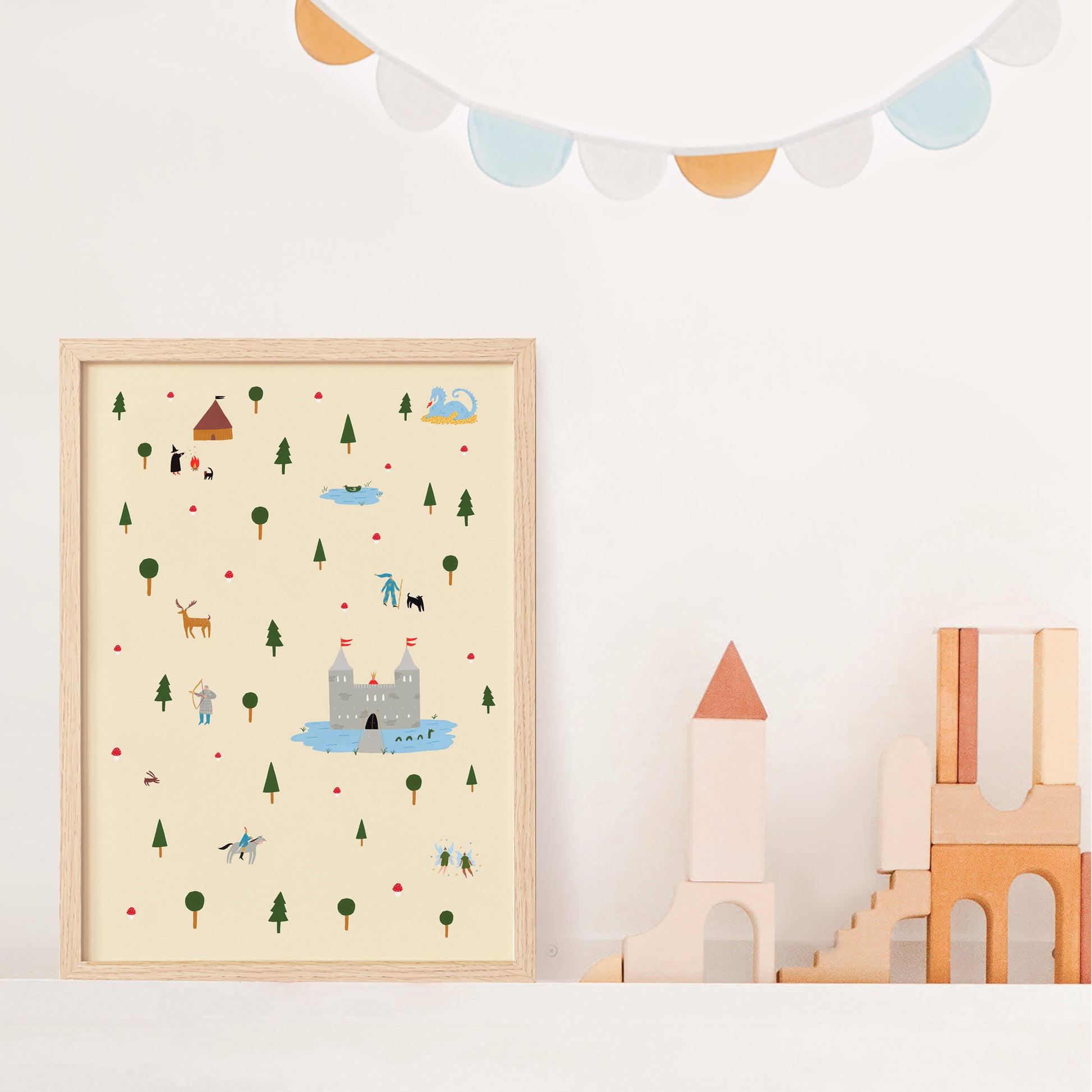 Medieval Enchanted Forest Art Print image 1