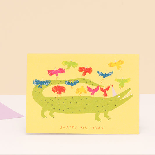 Crocodile Snappy Birthday Card image 0