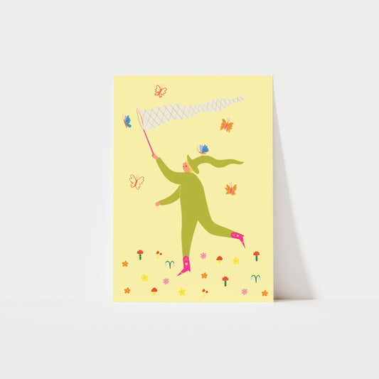 Butterfly Catcher Art Print image 0