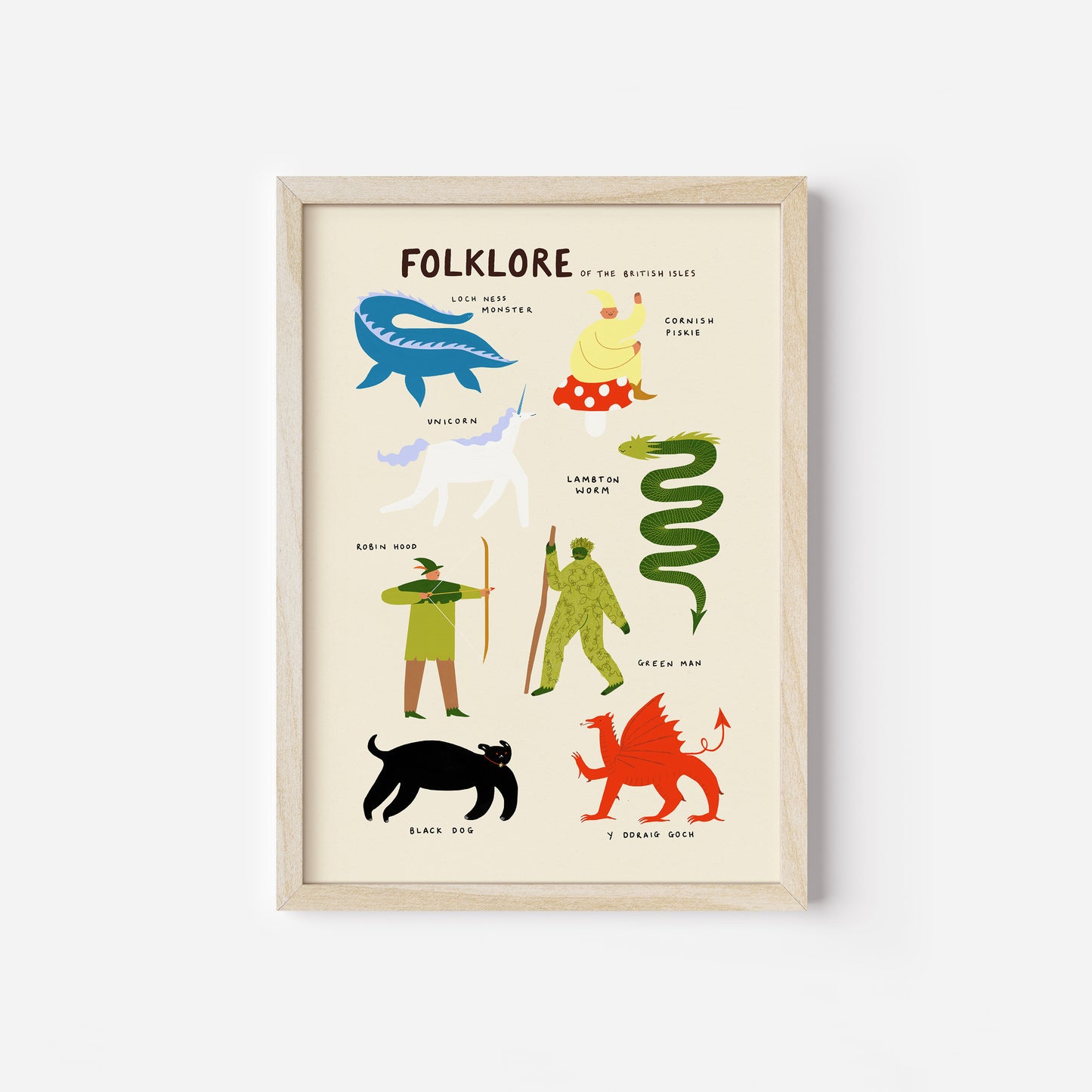 British Isles Folklore Creatures Art Print image 7