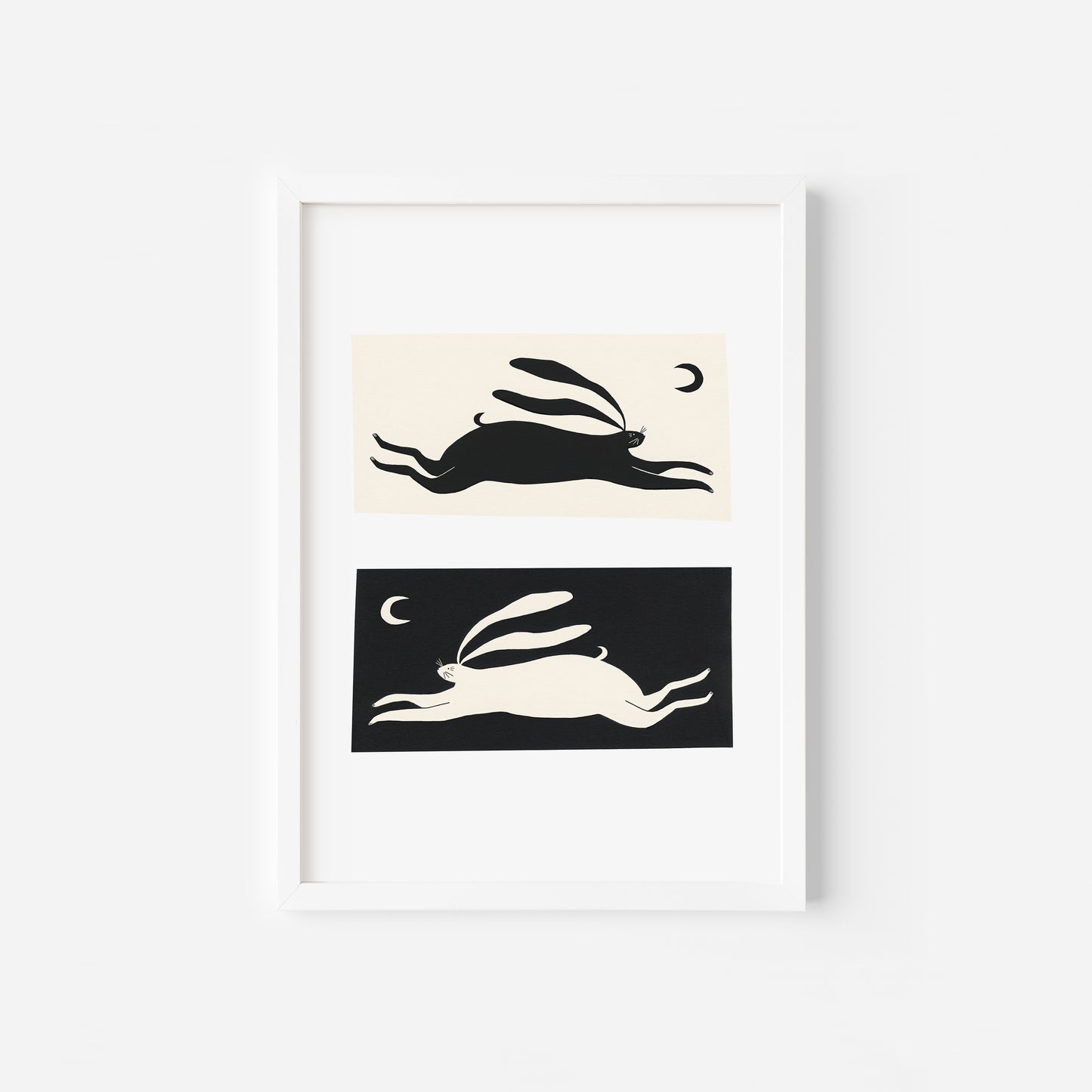 Black And White Rabbit Art Print image 9