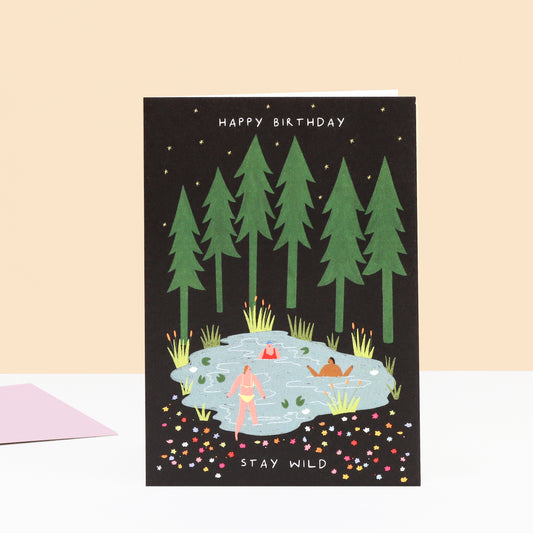 Stay Wild Swimming Birthday Card image 0