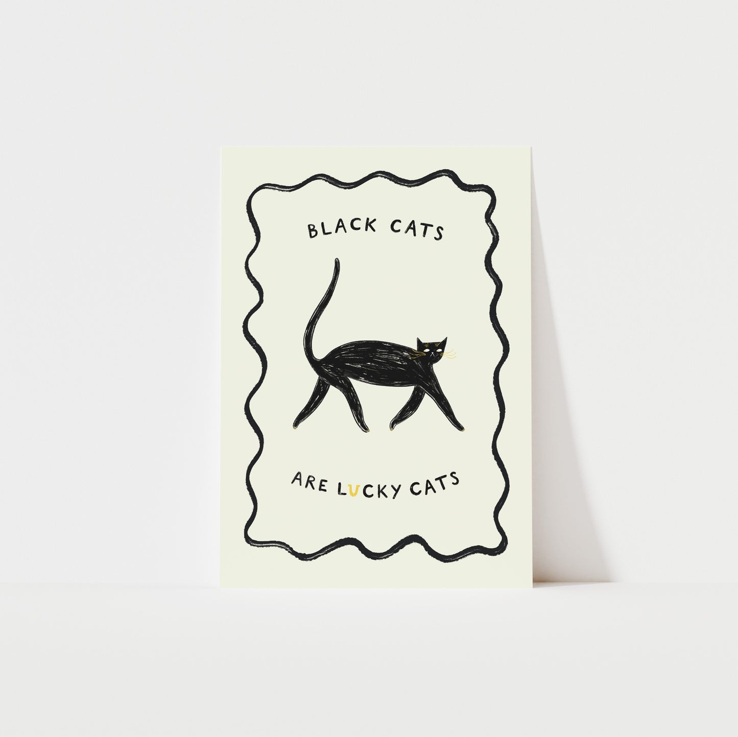 Black Cats Are Lucky Cats Art Print image 0