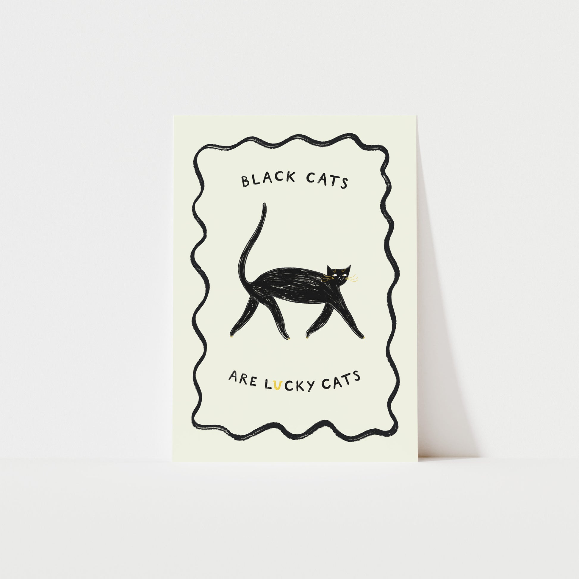 Black Cats Are Lucky Cats Art Print image 0