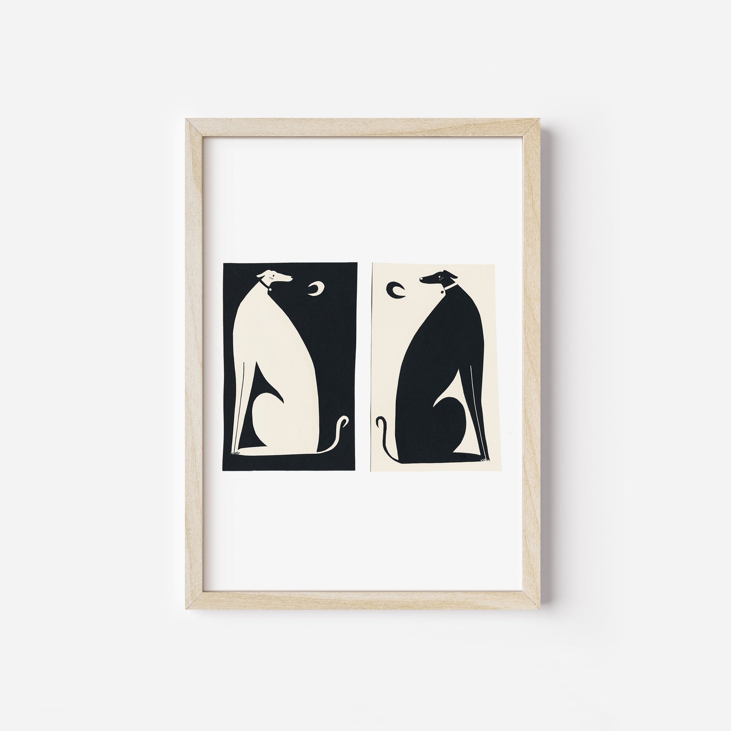 Black And White Dogs Art Print image 9