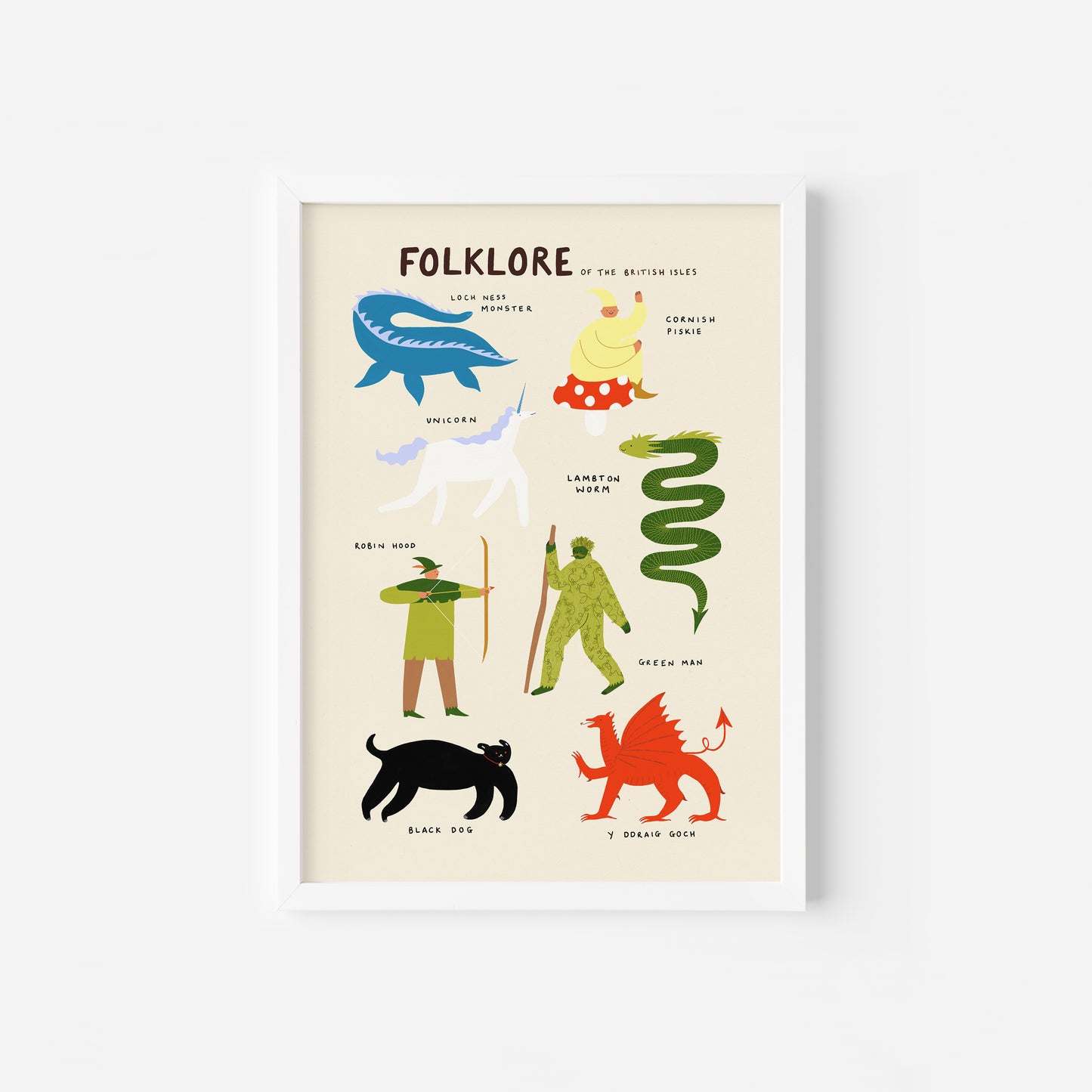 British Isles Folklore Creatures Art Print image 5