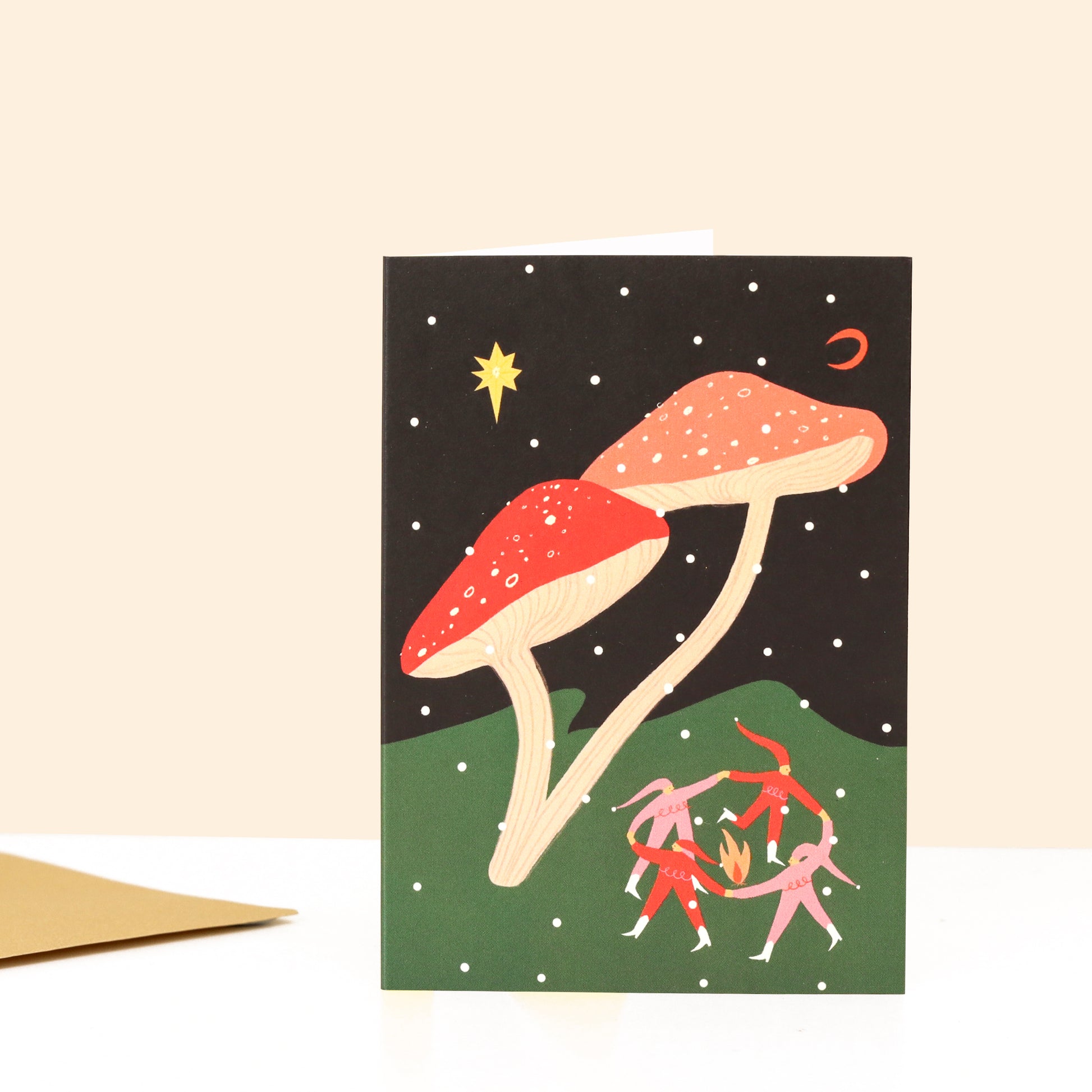 Folky Elves Christmas Card image 3