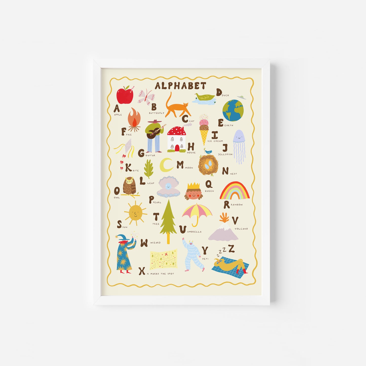 Illustrated Alphabet Art Print image 1
