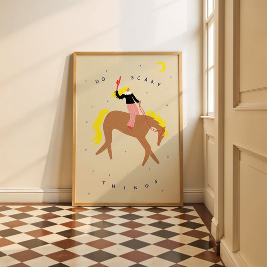 Do Scary Things Art Print image 0