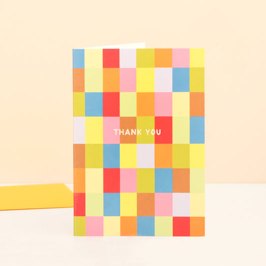Colourful Squares Thank You Card image 2