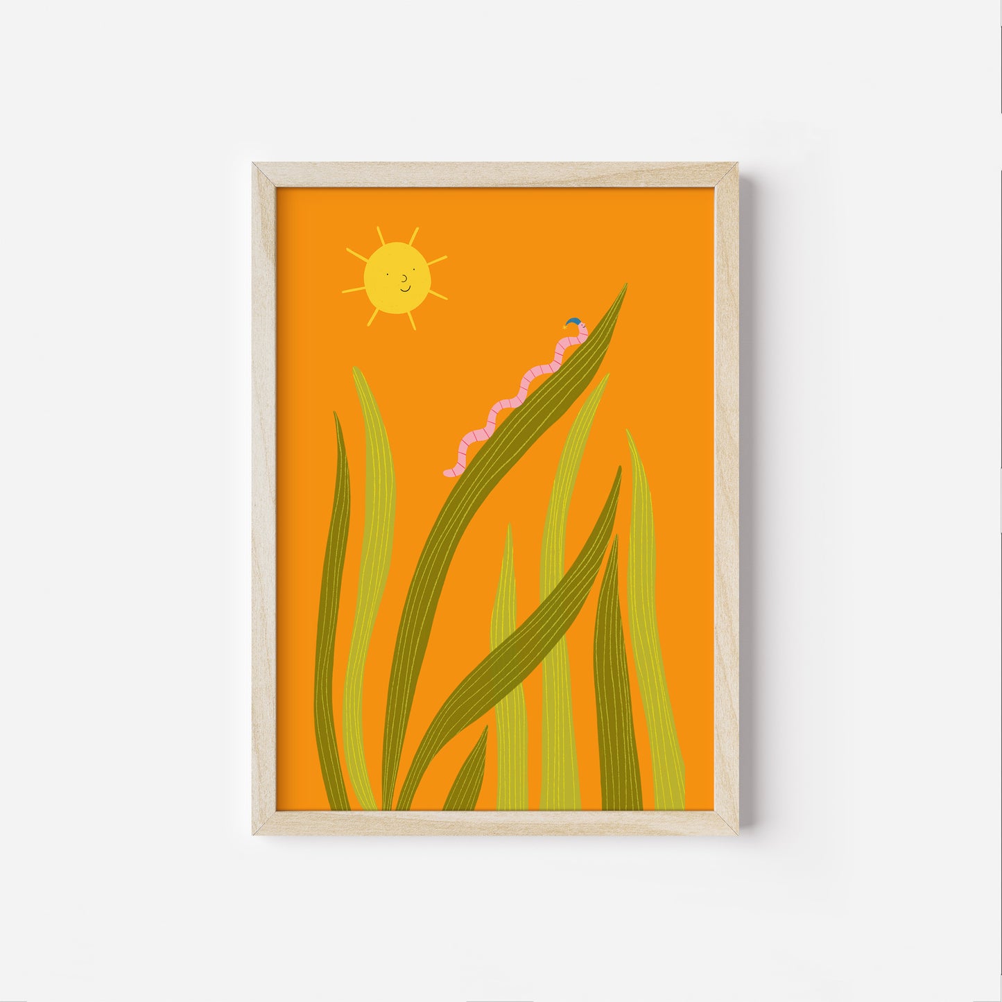 Folky Worm Art Print image 3