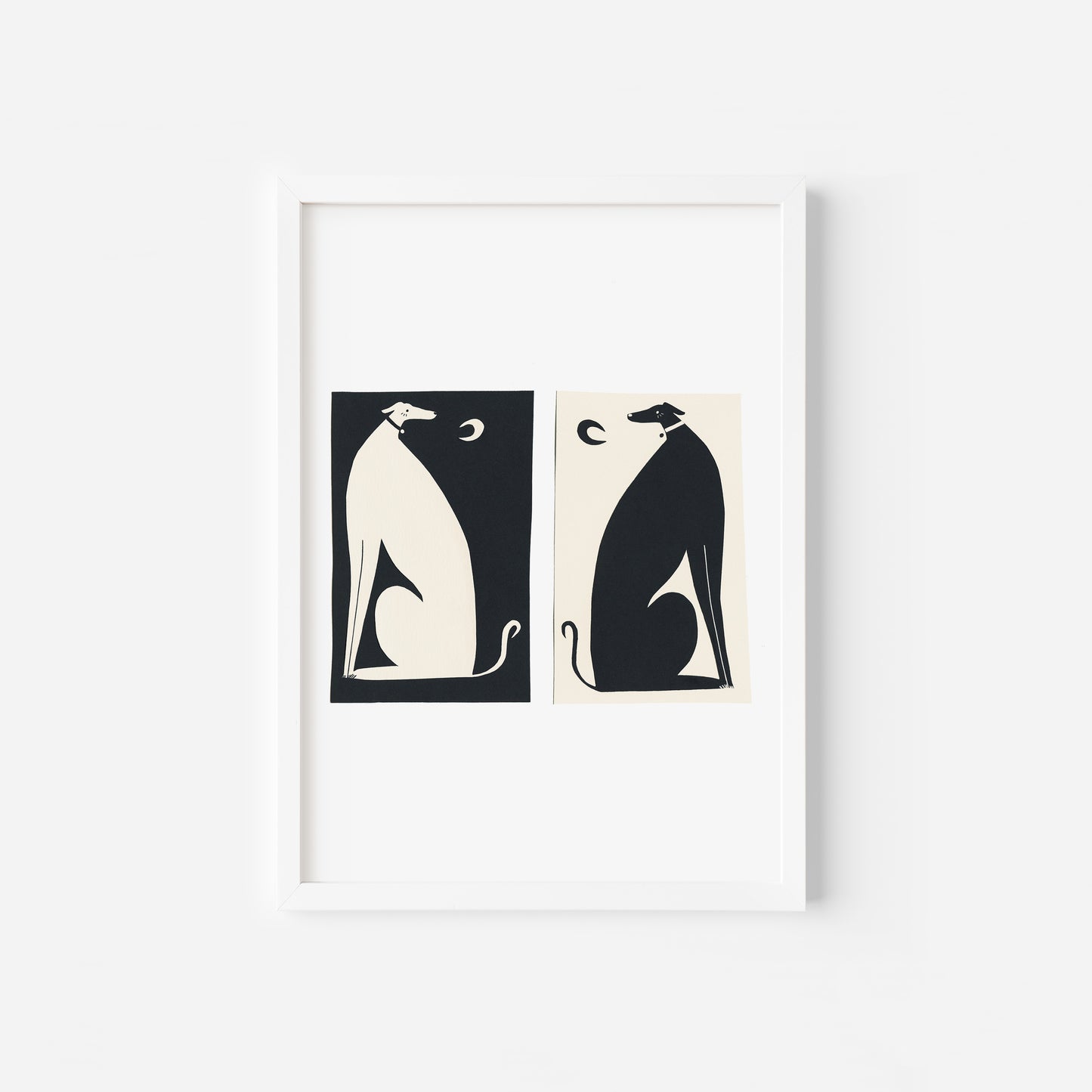 Black And White Dogs Art Print image 7