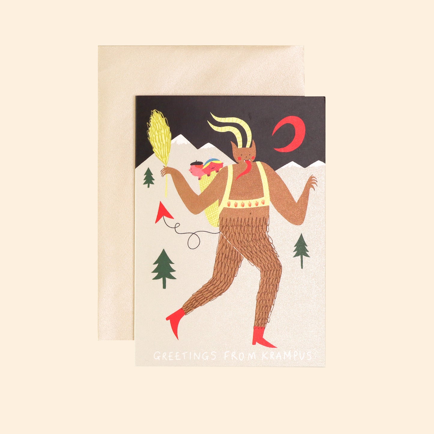 Greetings From Krampus Christmas Card image 1