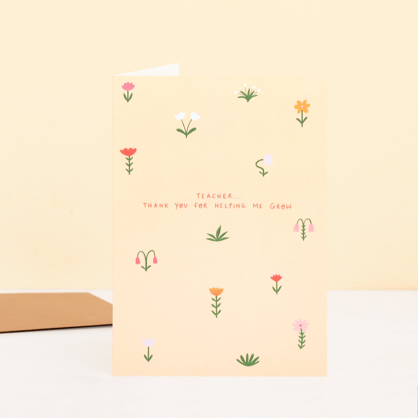 Floral Thank You Teacher Card image 1