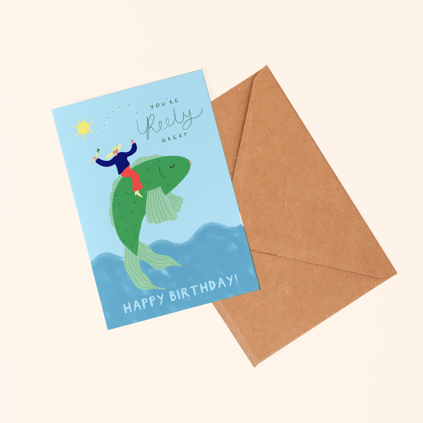Reely Great Fisherman Birthday Card image 1