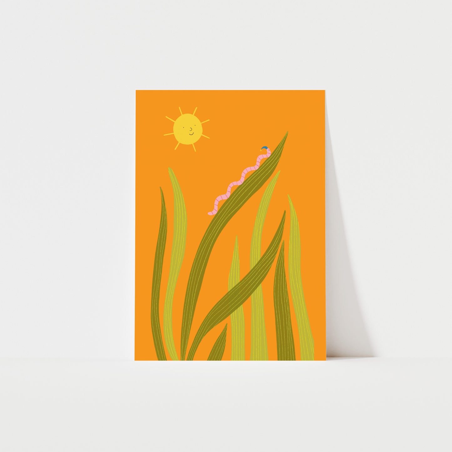 Folky Worm Art Print image 0