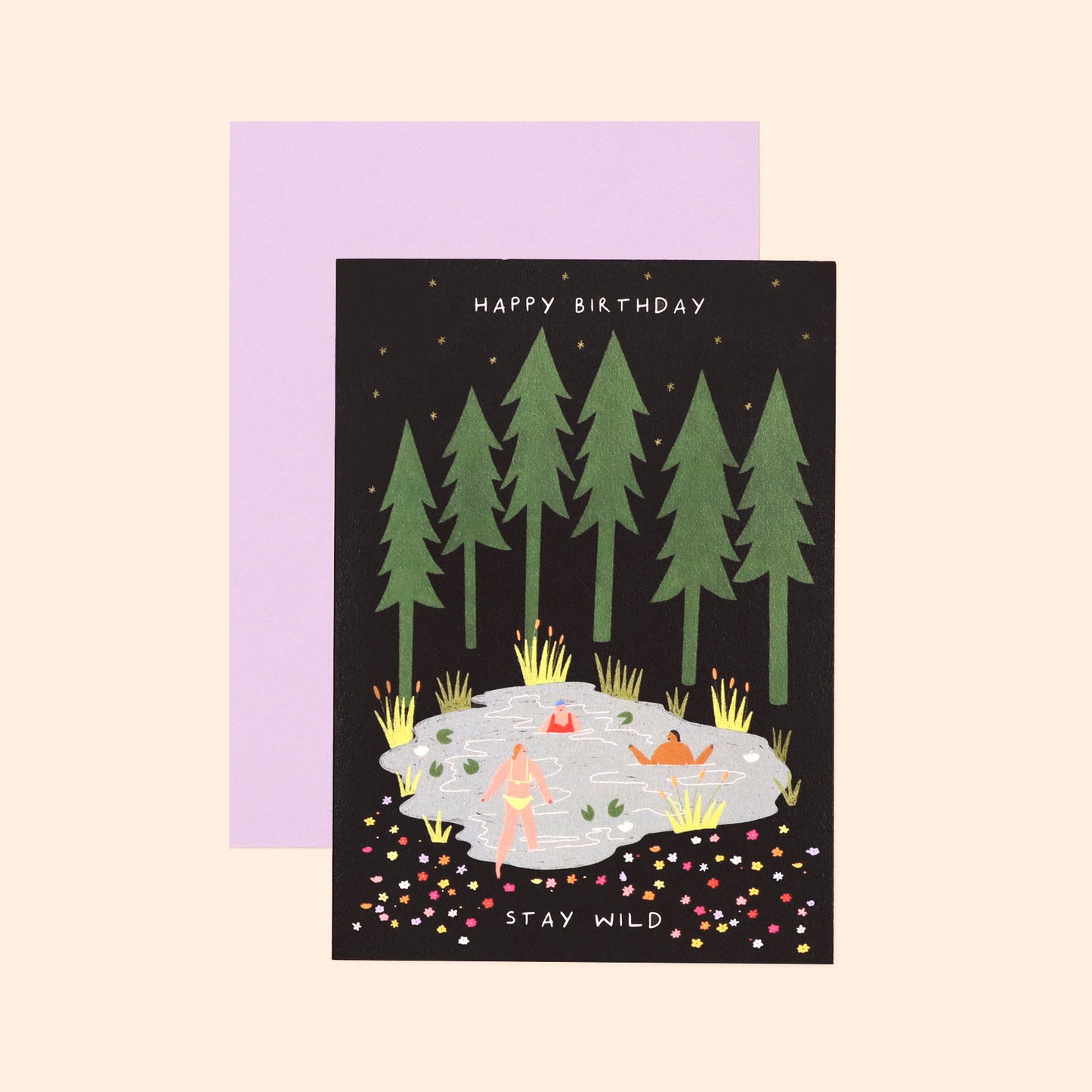 Stay Wild Swimming Birthday Card image 1