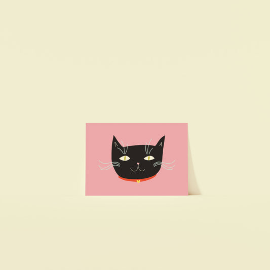 Black Cat Postcard Print image 0