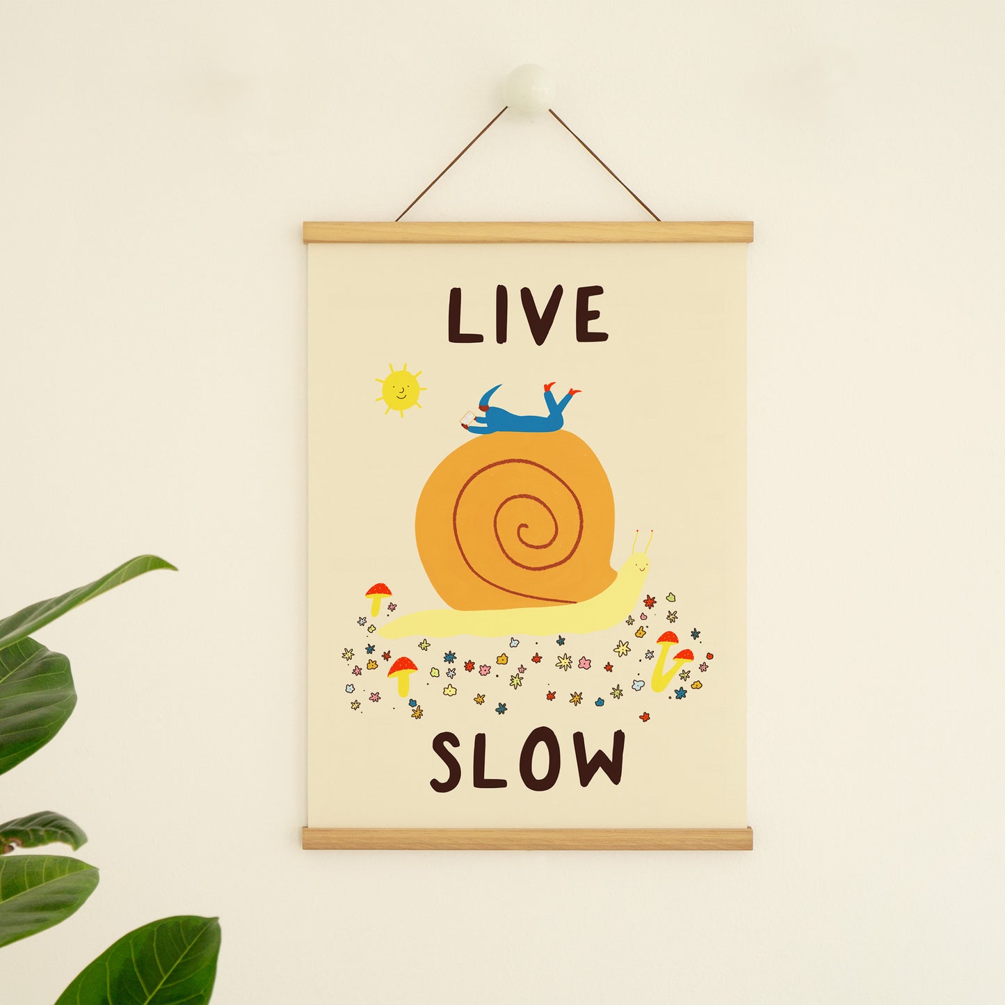 Live Slow Art Print image 1