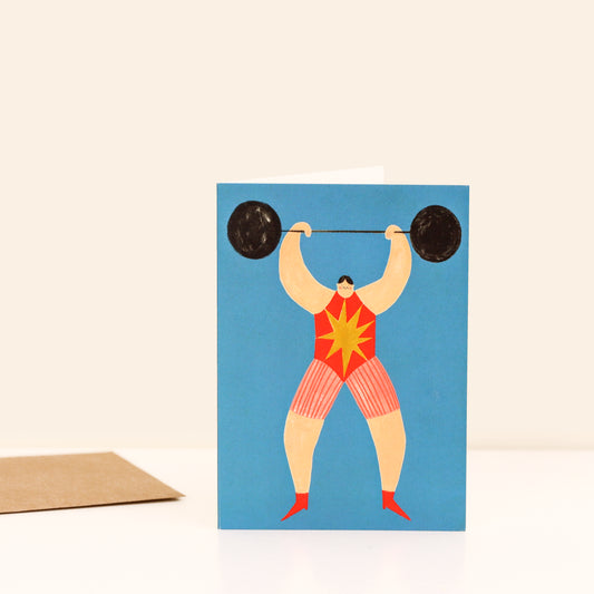 Strong Man Greeting Card image 0